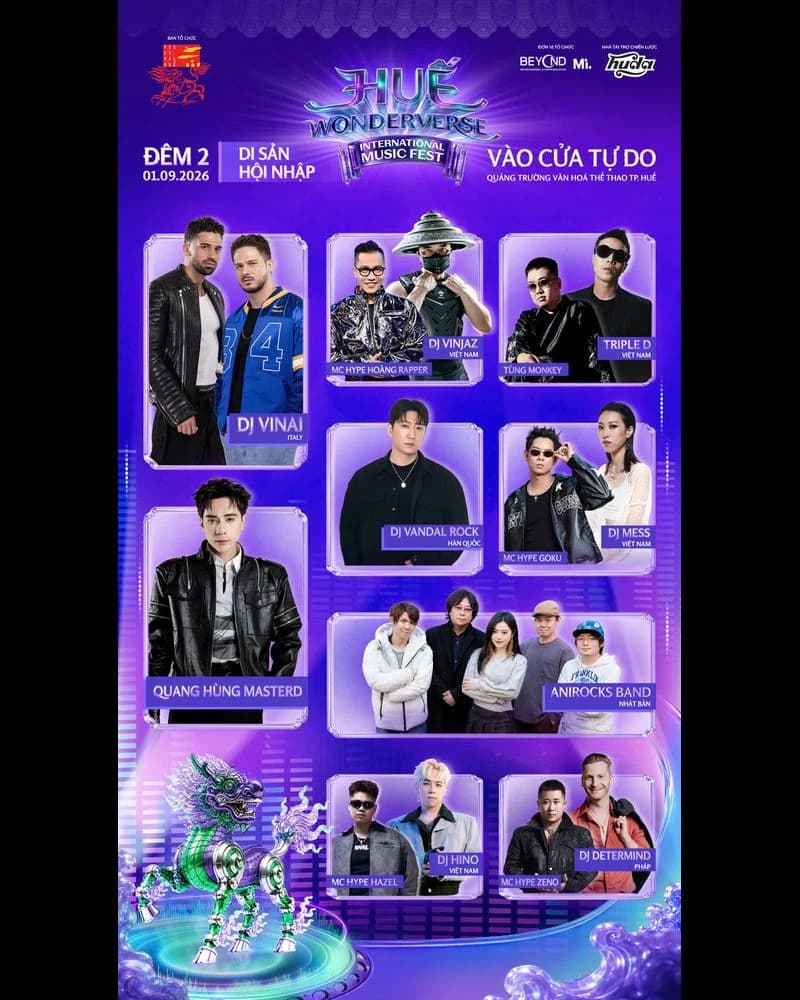 Huế Wonderverse International Music Fest 2026 poster