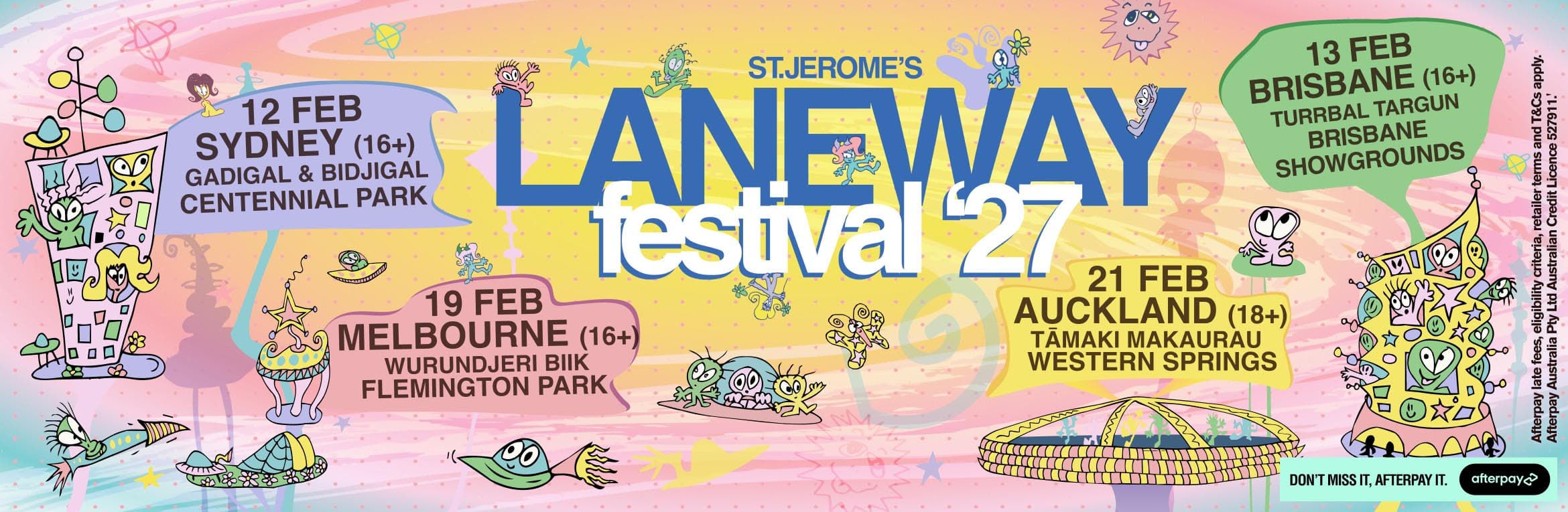 Laneway Festival Melbourne 2027 poster