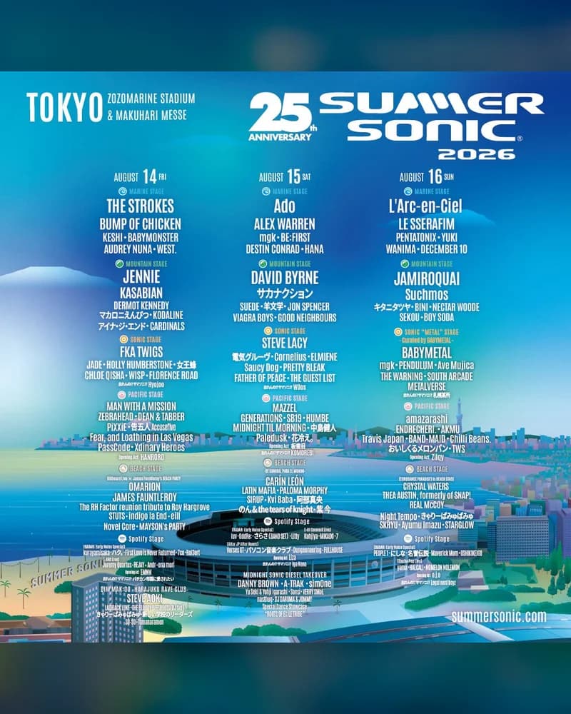 Summer Sonic Tokyo 2026 poster