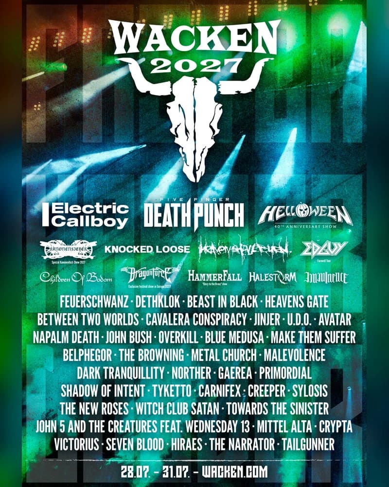 Wacken Open Air 2027 poster